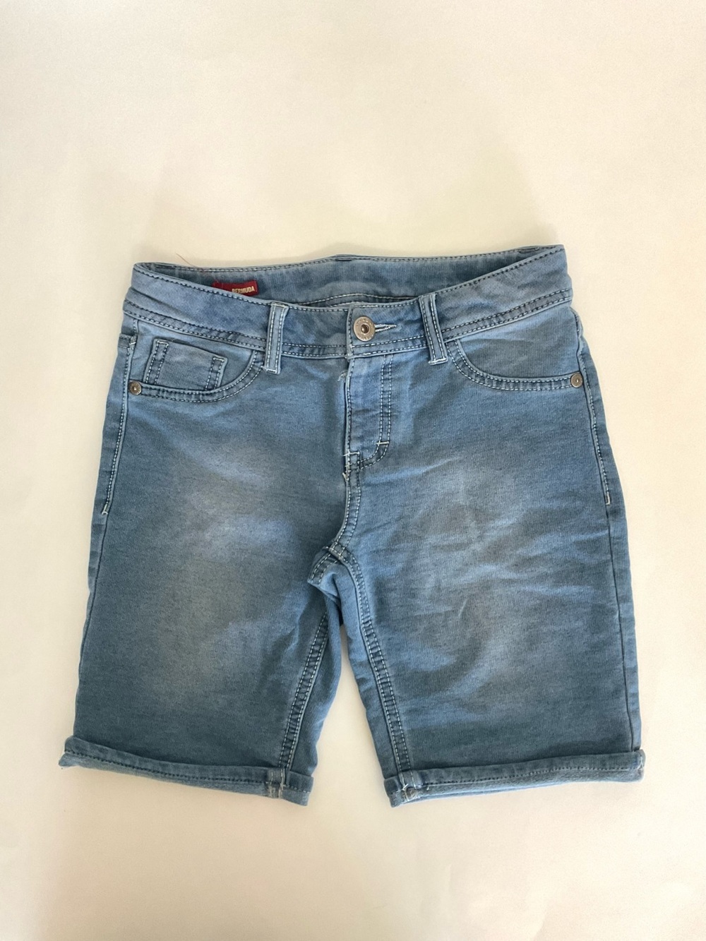 Kids Light Wash Denim Shorts